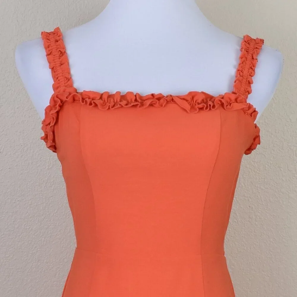 Finders Keepers Chiquita Ruffle Orange Mini Dress - 4 - Picture 2 of 11